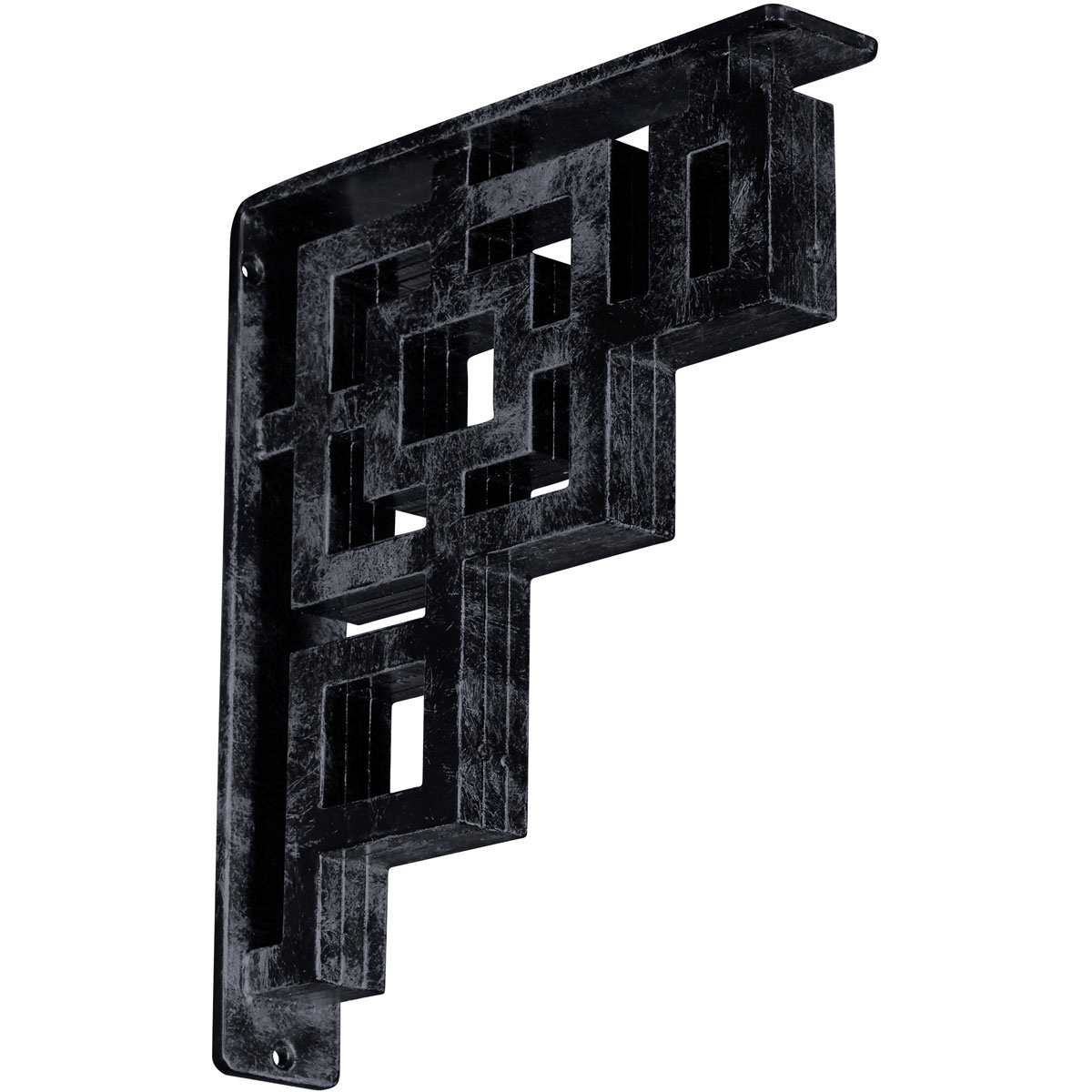 1 1/2"W X 12"D X 15"H Eris Wrought Iron , (Single Center Brace), Antiqued Bronze Furniture > Cabinets & Storage > Ironing Centers Ekena Millwork 2" W x 10" D x 12" H Silver