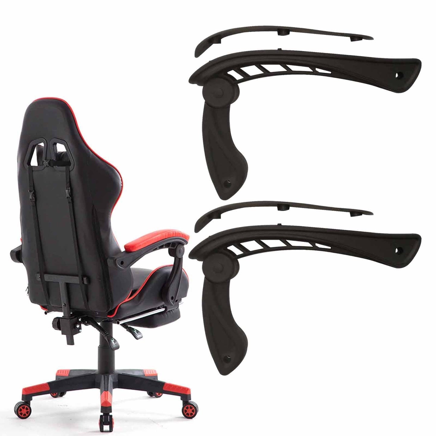 2Pcs Universal Office Chair Armrest Chair Armrest Replacement Armrest Lightweight Portable Simple Comfortable for Gaming Chair Most Chairs 5 Holes