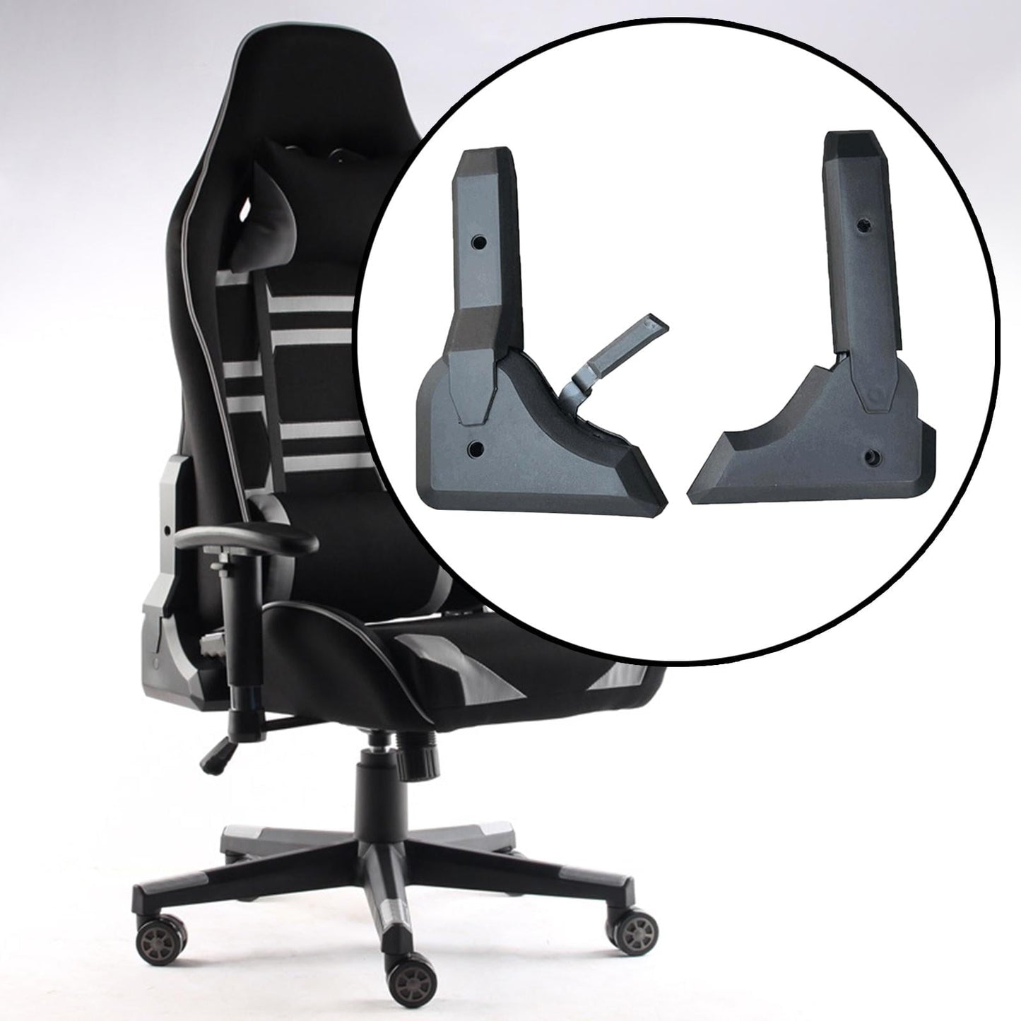 2x Gaming Chair Angle Adjuster, Heavy Duty Multi Angle Adjuster, Durable Adjustable High Back Swivel Computer Desk Chair Angle Adjuster