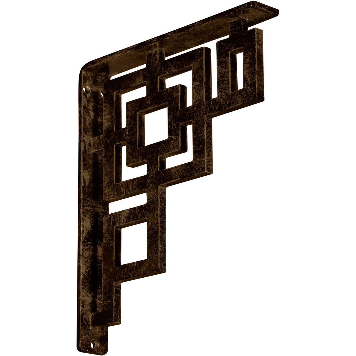 1 1/2"W X 12"D X 15"H Eris Wrought Iron , (Single Center Brace), Antiqued Bronze Furniture > Cabinets & Storage > Ironing Centers Ekena Millwork 1 1/2"W x 10"D x 12"H Antiqued Brass