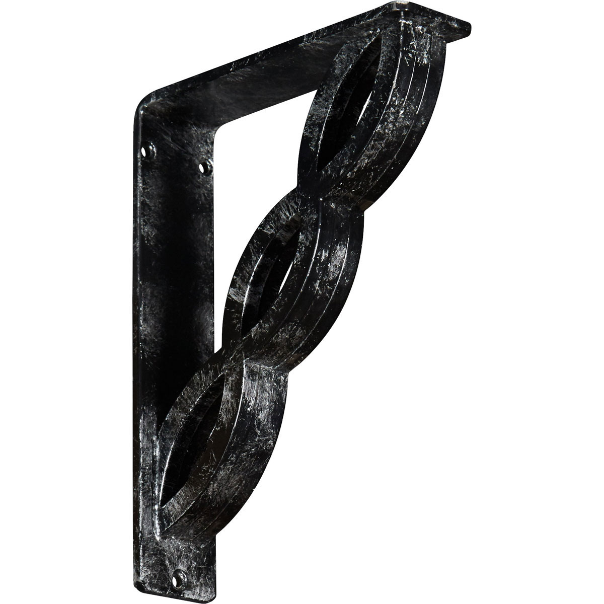 1 1/2"W X 10"D X 12"H Loera Wrought Iron , (Single Center Brace), Antiqued Brass Furniture > Cabinets & Storage > Ironing Centers Ekena Millwork 2"W x 7 1/2"D x 10"H Silver