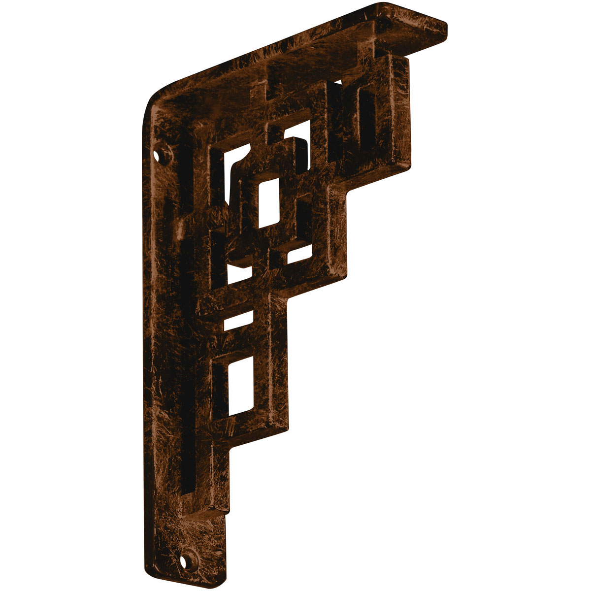 1 1/2"W X 12"D X 15"H Eris Wrought Iron , (Single Center Brace), Antiqued Bronze Furniture > Cabinets & Storage > Ironing Centers Ekena Millwork 1 1/2"W x 5 1/2"D x 8"H Antiqued Bronze