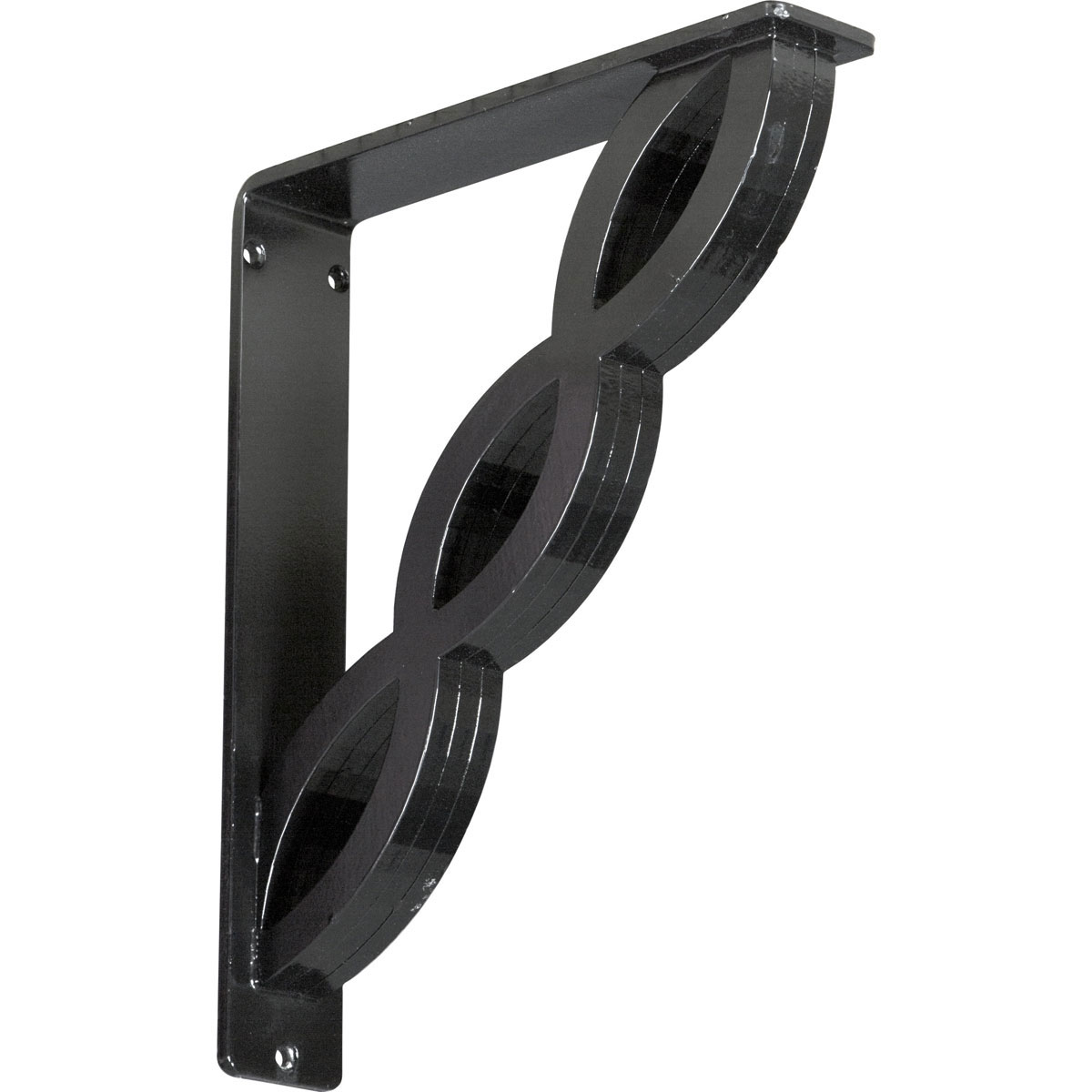 1 1/2"W X 10"D X 12"H Loera Wrought Iron , (Single Center Brace), Antiqued Brass Furniture > Cabinets & Storage > Ironing Centers Ekena Millwork 2" W x 10" D x 12" H Powder Coated Black