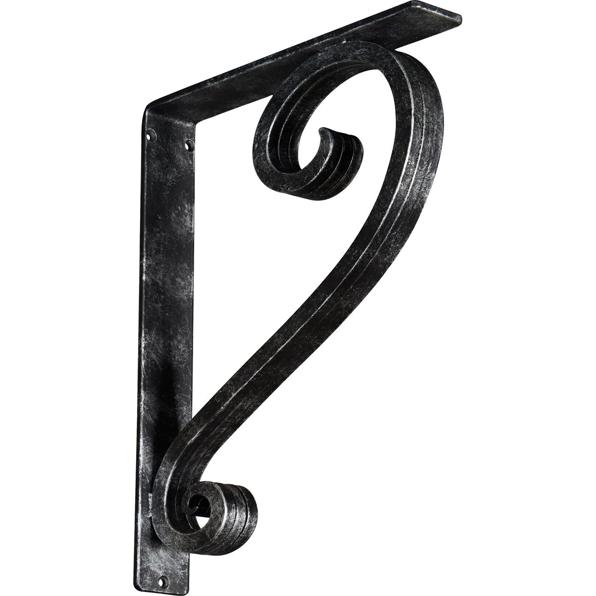 1 1/2"W X 12"D X 15"H Edwards Wrought Iron , (Single Center Brace), Antiqued Bronze Furniture > Cabinets & Storage > Ironing Centers Ekena Millwork 2" W x 12" D x 15" H Antiqued Silver