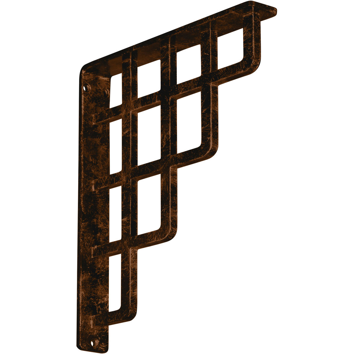 1 1/2"W X 12"D X 15"H Diane Wrought Iron , (Single Center Brace), Antiqued Copper Furniture > Cabinets & Storage > Ironing Centers Ekena Millwork 1 1/2"W x 10"D x 12"H Antiqued Bronze
