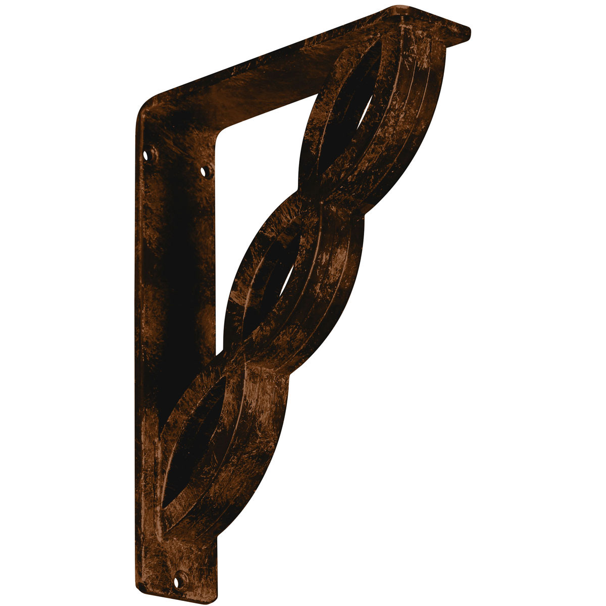 1 1/2"W X 10"D X 12"H Loera Wrought Iron , (Single Center Brace), Antiqued Brass Furniture > Cabinets & Storage > Ironing Centers Ekena Millwork 2"W x 7 1/2"D x 10"H Antiqued Bronze