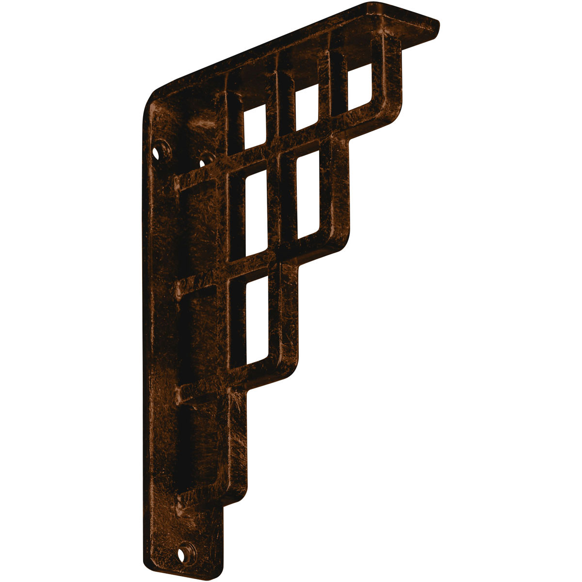 1 1/2"W X 12"D X 15"H Diane Wrought Iron , (Single Center Brace), Antiqued Copper Furniture > Cabinets & Storage > Ironing Centers Ekena Millwork 1 1/2"W x 5 1/2"D x 8"H Antiqued Bronze