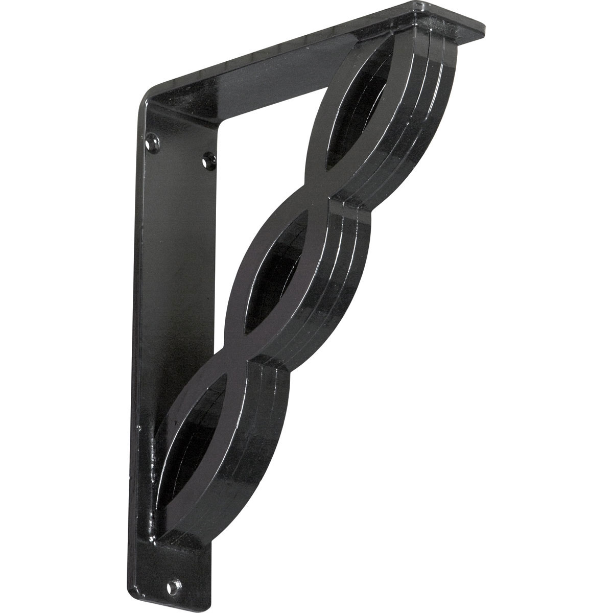 1 1/2"W X 10"D X 12"H Loera Wrought Iron , (Single Center Brace), Antiqued Brass Furniture > Cabinets & Storage > Ironing Centers Ekena Millwork 2"W x 7 1/2"D x 10"H Powder Coated Black