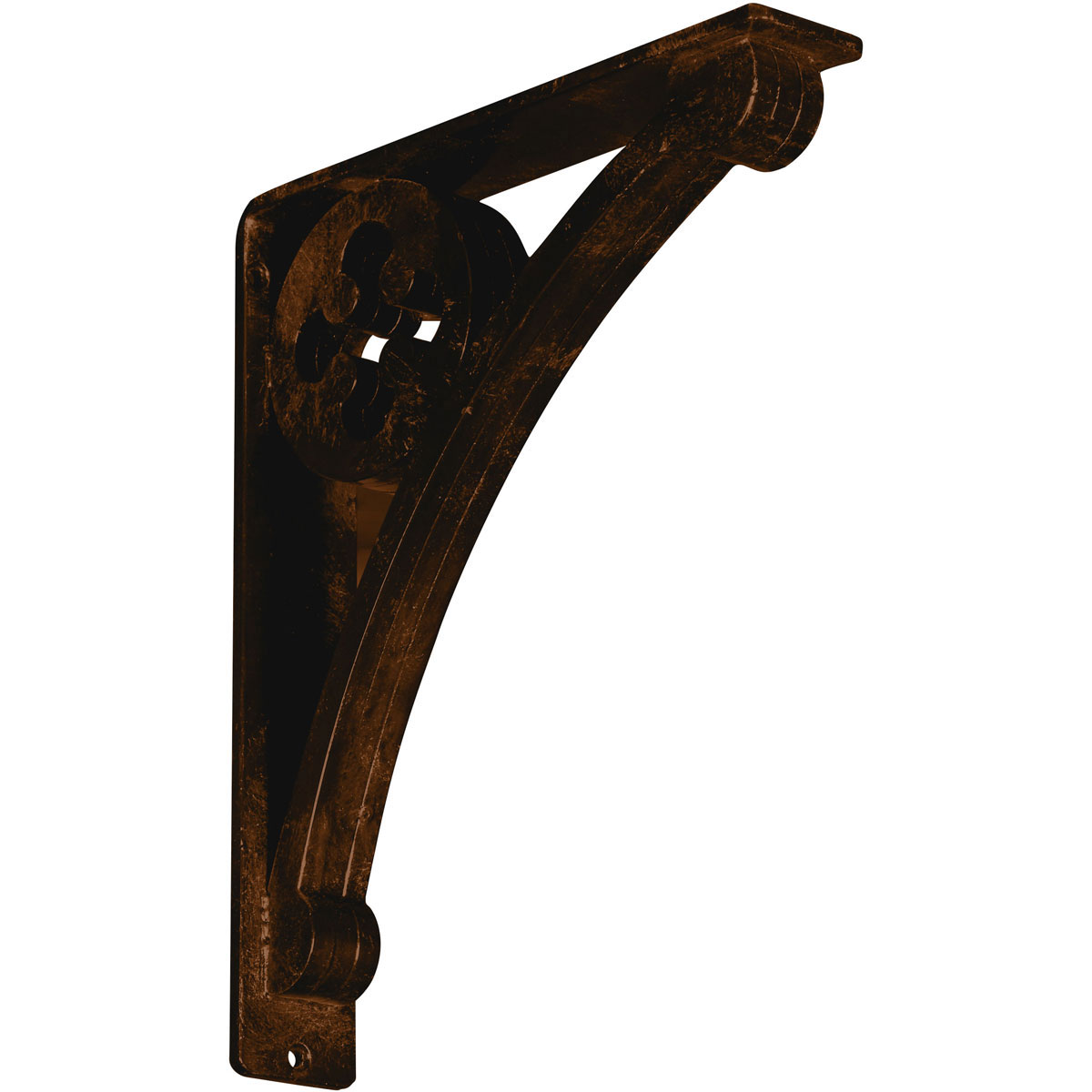 1 1/2"W X 12"D X 15"H Crawley Wrought Iron , (Single Center Brace), Antiqued Copper Furniture > Cabinets & Storage > Ironing Centers Ekena Millwork 2" W x 10" D x 12" H Antiqued Bronze