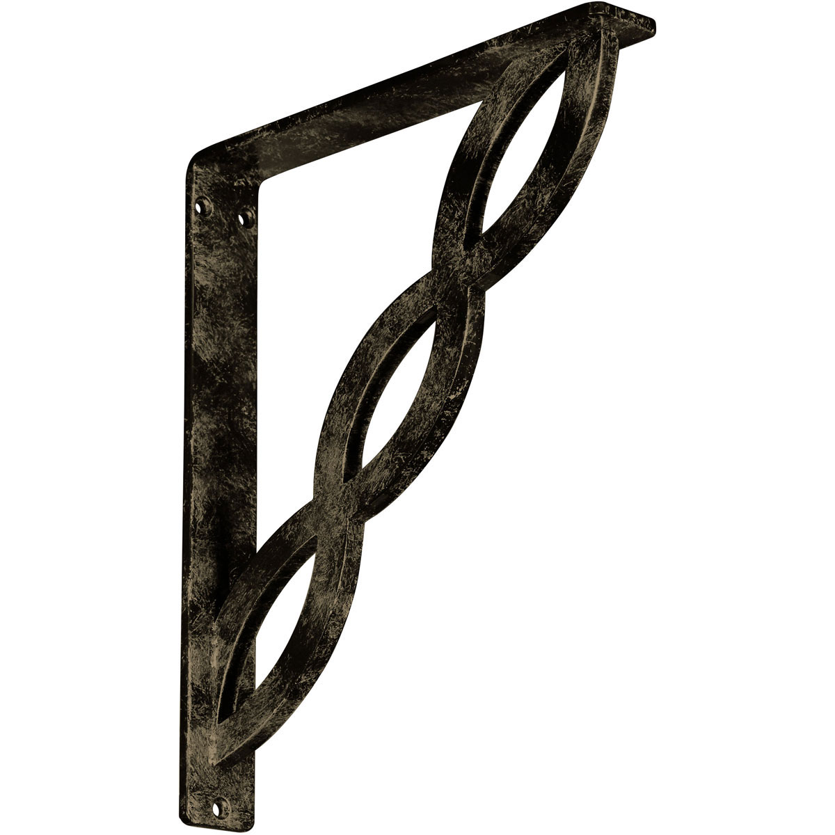 1 1/2"W X 10"D X 12"H Loera Wrought Iron , (Single Center Brace), Antiqued Brass Furniture > Cabinets & Storage > Ironing Centers Ekena Millwork 1 1/2"W x 10"D x 12"H Antiqued Pale Gold