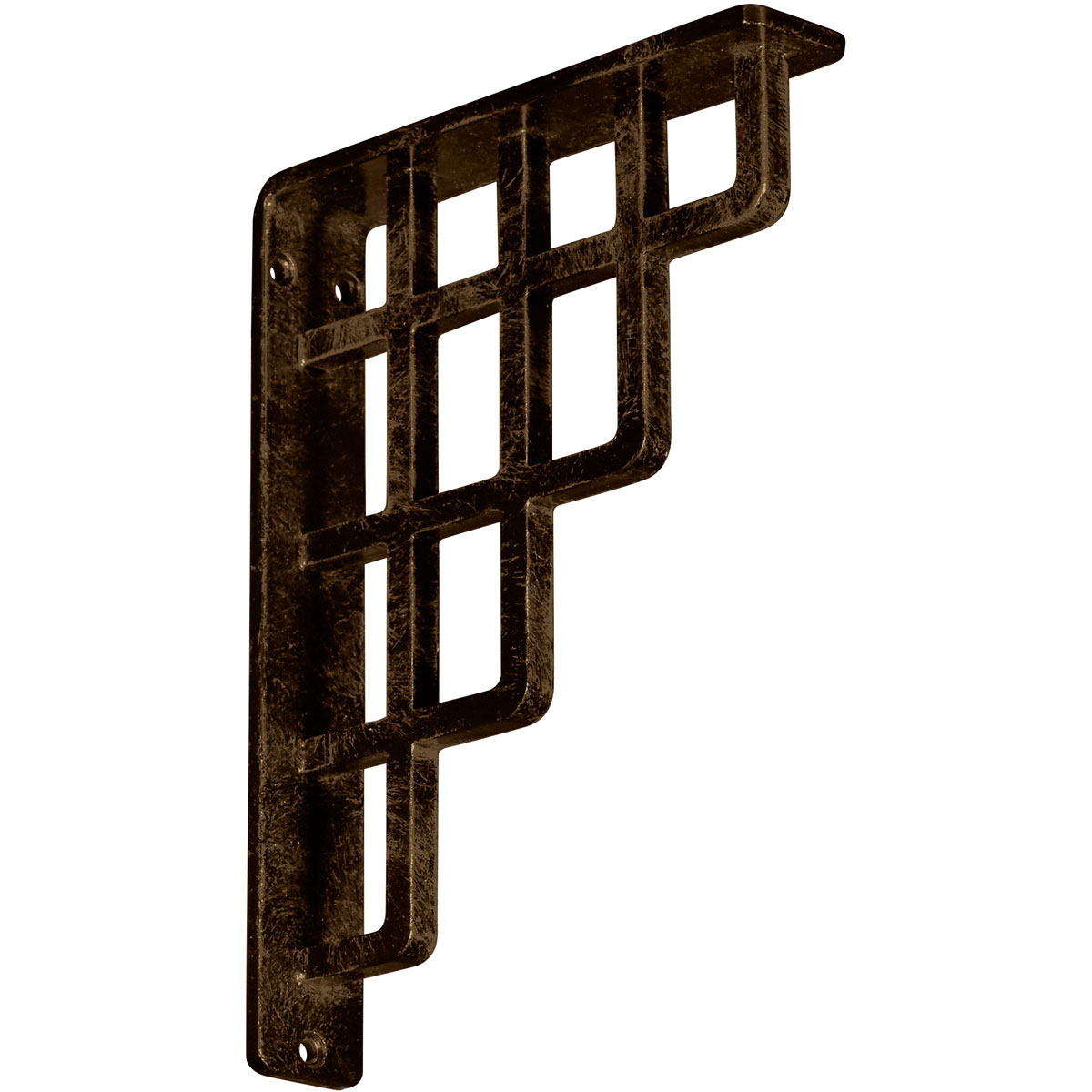 1 1/2"W X 12"D X 15"H Diane Wrought Iron , (Single Center Brace), Antiqued Copper Furniture > Cabinets & Storage > Ironing Centers Ekena Millwork 1 1/2"W x 7 1/2"D x 10"H Antiqued Brass