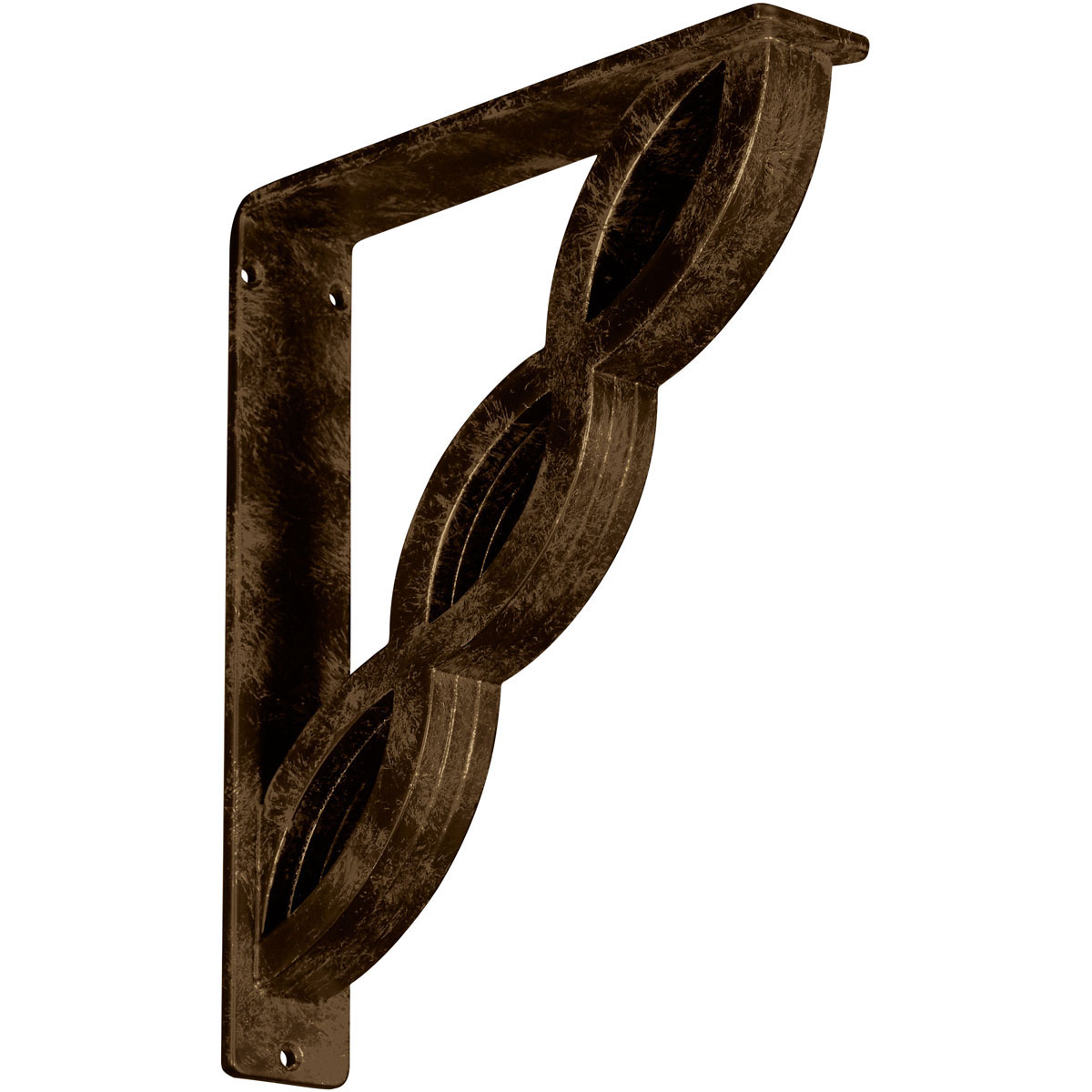 1 1/2"W X 10"D X 12"H Loera Wrought Iron , (Single Center Brace), Antiqued Brass Furniture > Cabinets & Storage > Ironing Centers Ekena Millwork 2" W x 10" D x 12" H Antiqued Brass