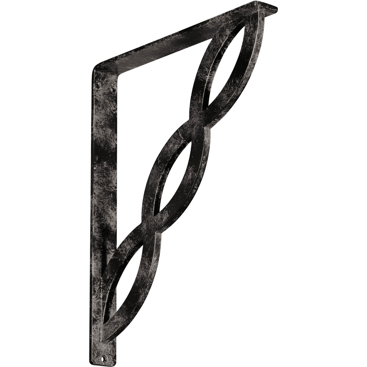 1 1/2"W X 10"D X 12"H Loera Wrought Iron , (Single Center Brace), Antiqued Brass Furniture > Cabinets & Storage > Ironing Centers Ekena Millwork 1 1/2"W x 12"D x 15"H Antiqued Warm Silver