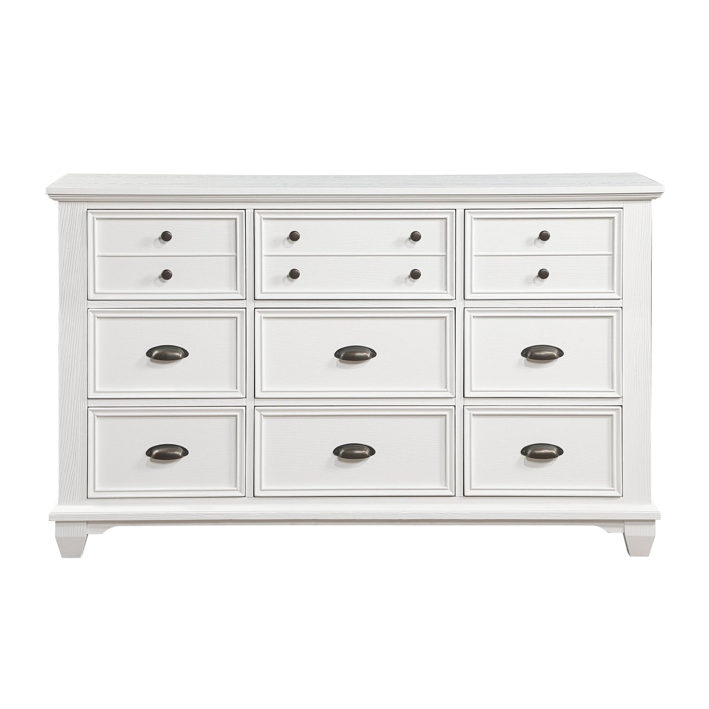 9 Drawers Dresser with Wood Frame