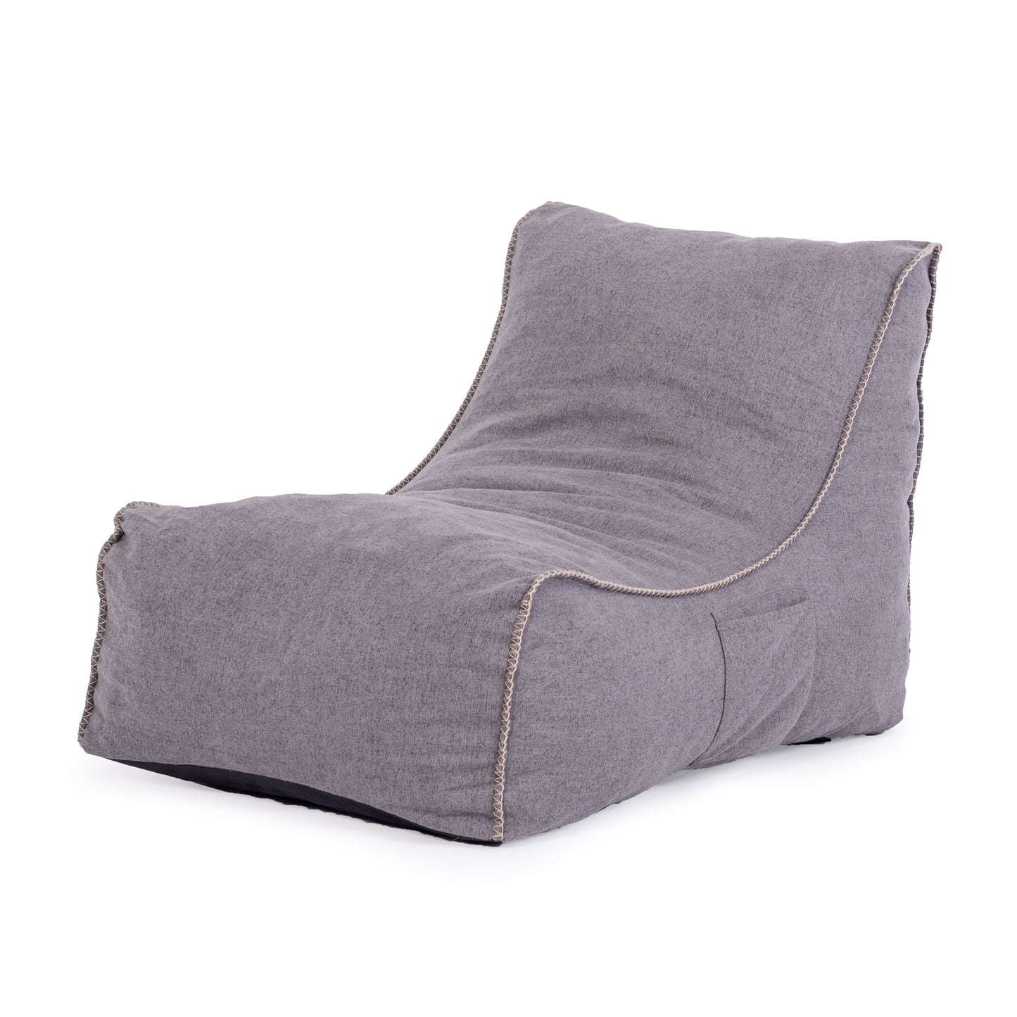 Bean Bag Chairs Floor Lazy Sofa Kids Gaming Chair Adults Recliner with Linen Cover for Indoor Bedroom Gray