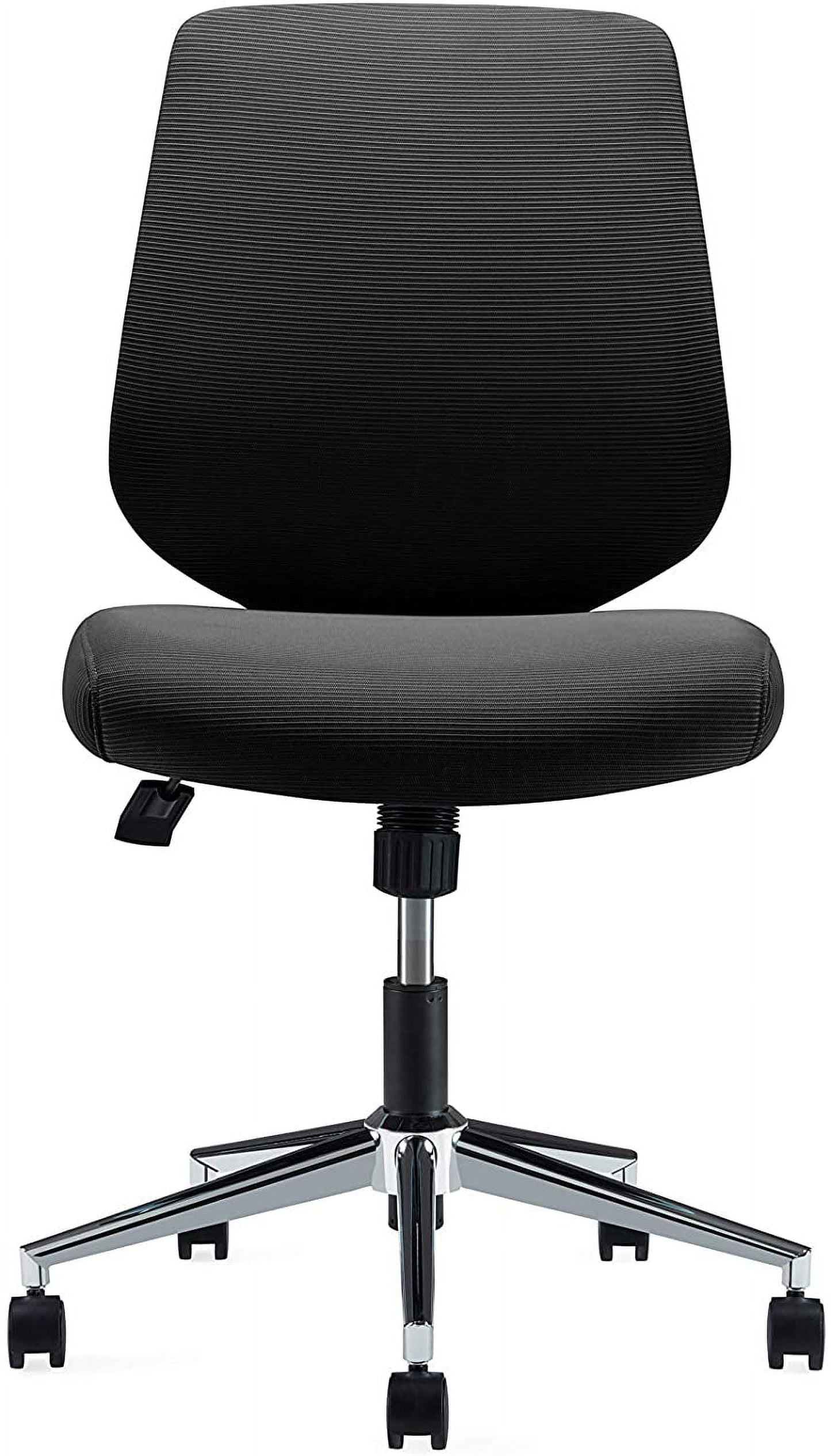 Ergonomics Shield-Shape Backrest Swivel Breathable Mesh Computer Chair, Thick Seat Cushion Office Chair with Metal Plating Base and Gray Back Frame