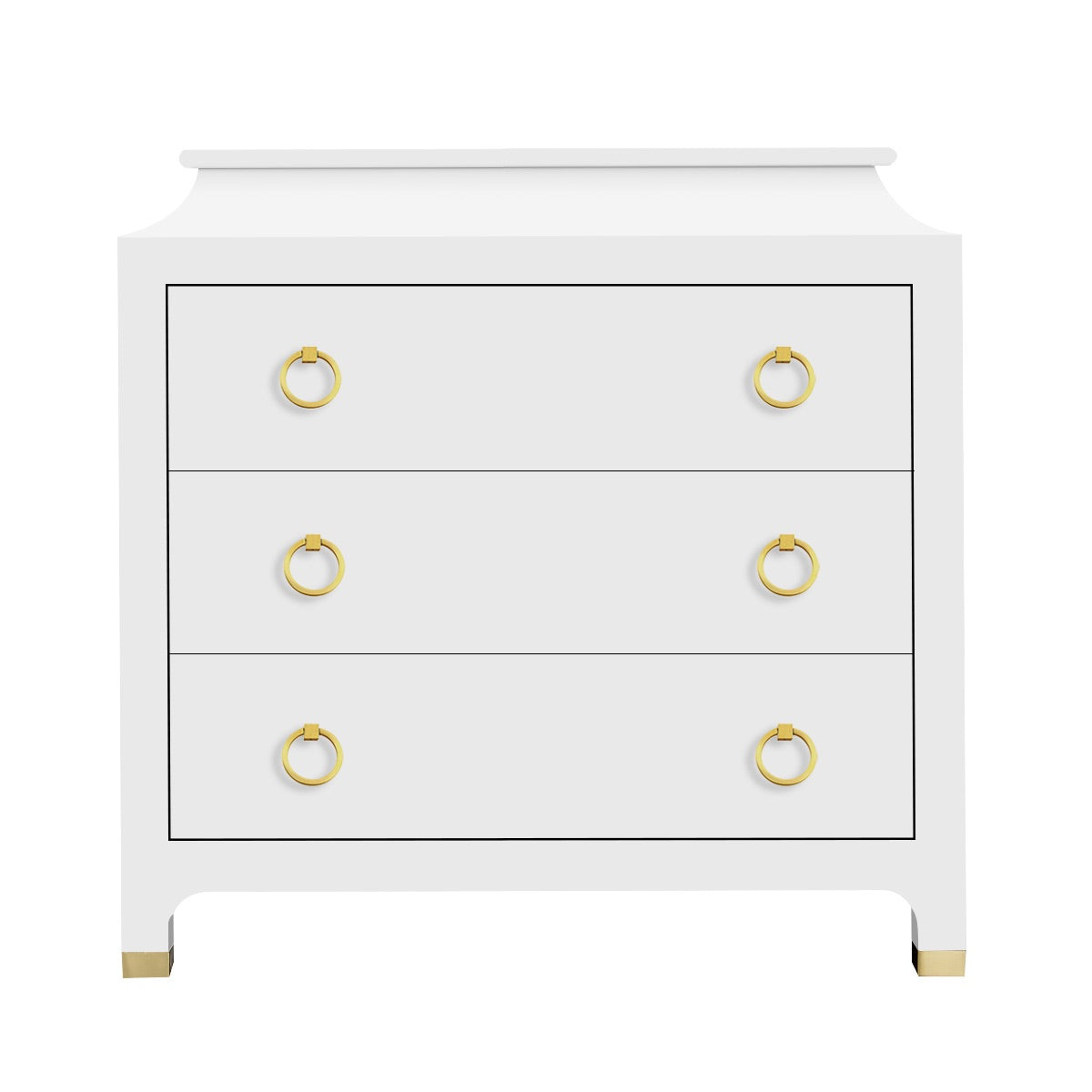 Espionage Chest Petite In White Lacquer