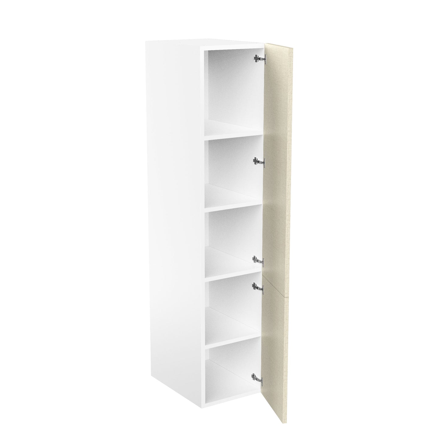RTA - Fabric Grey - Single Door Tall Cabinets | 18"W x 84"H x 24"D