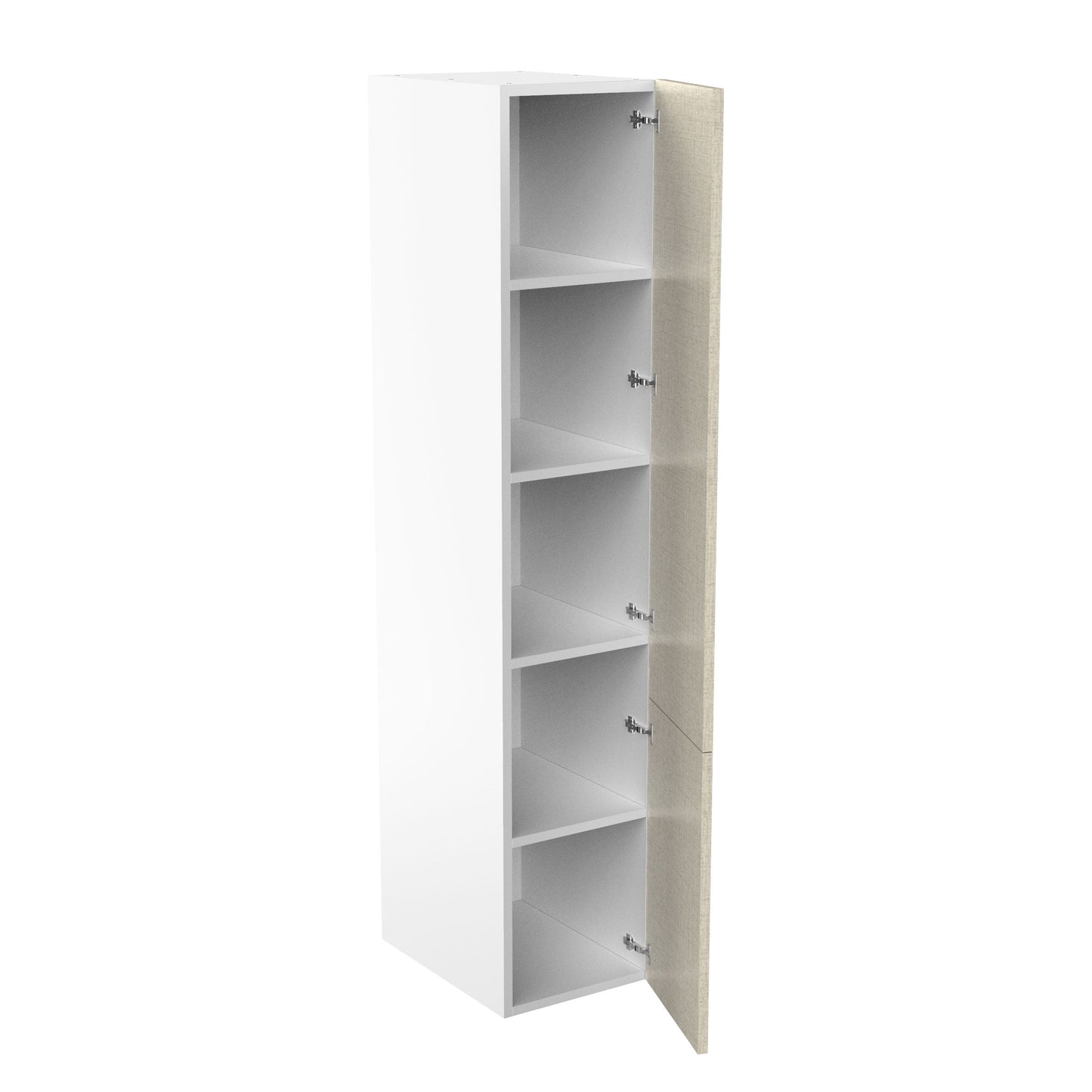 RTA - Fabric Grey - Single Door Tall Cabinets | 18"W x 90"H x 24"D