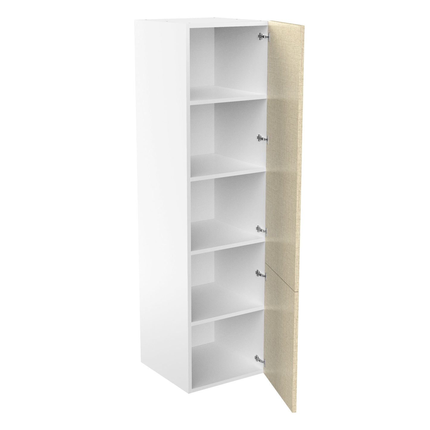 RTA - Fabric Grey - Single Door Tall Cabinets | 24"W x 90"H x 24"D
