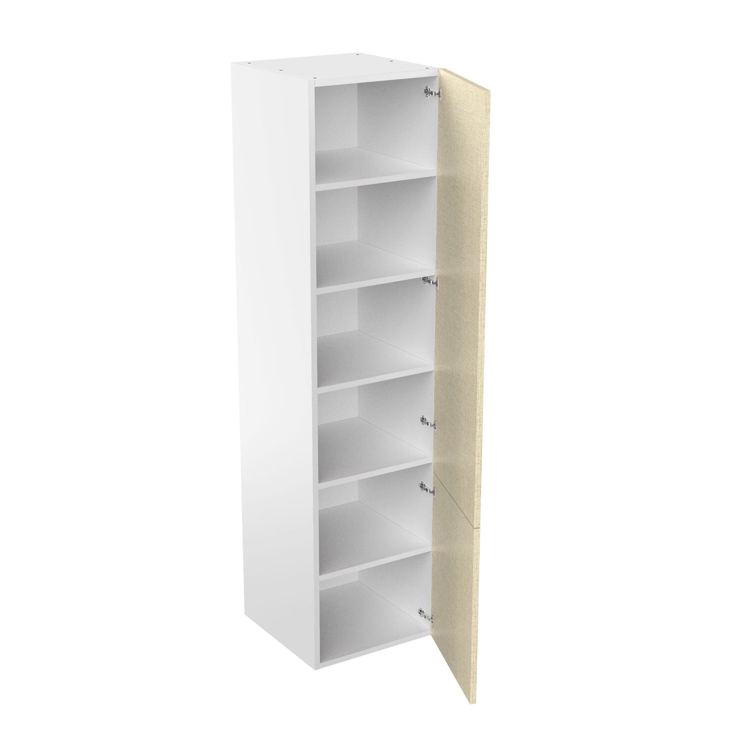 RTA - Fabric Grey - Single Door Tall Cabinets | 24"W x 96"H x 24"D