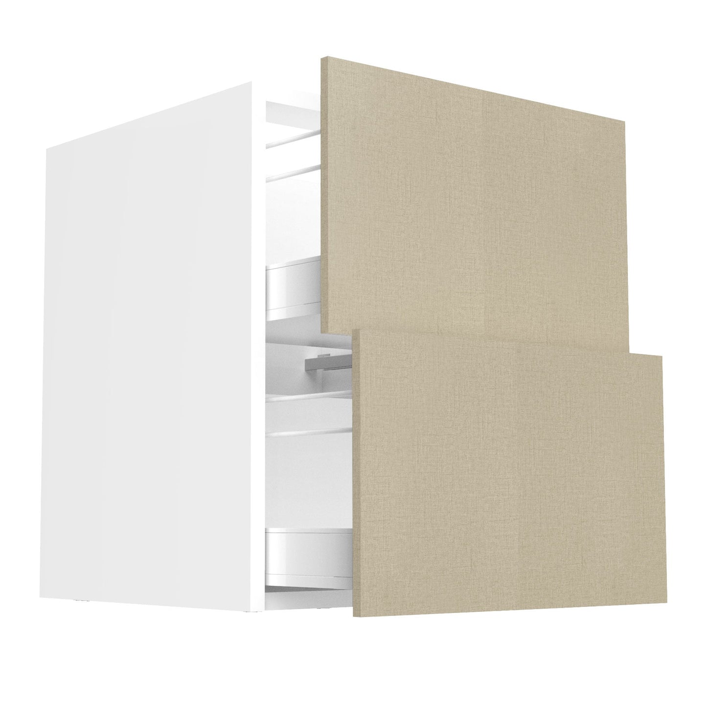 RTA - Fabric Grey - Two Drawer Vanity Cabinets | 24"W x 34.5"H x 21"D