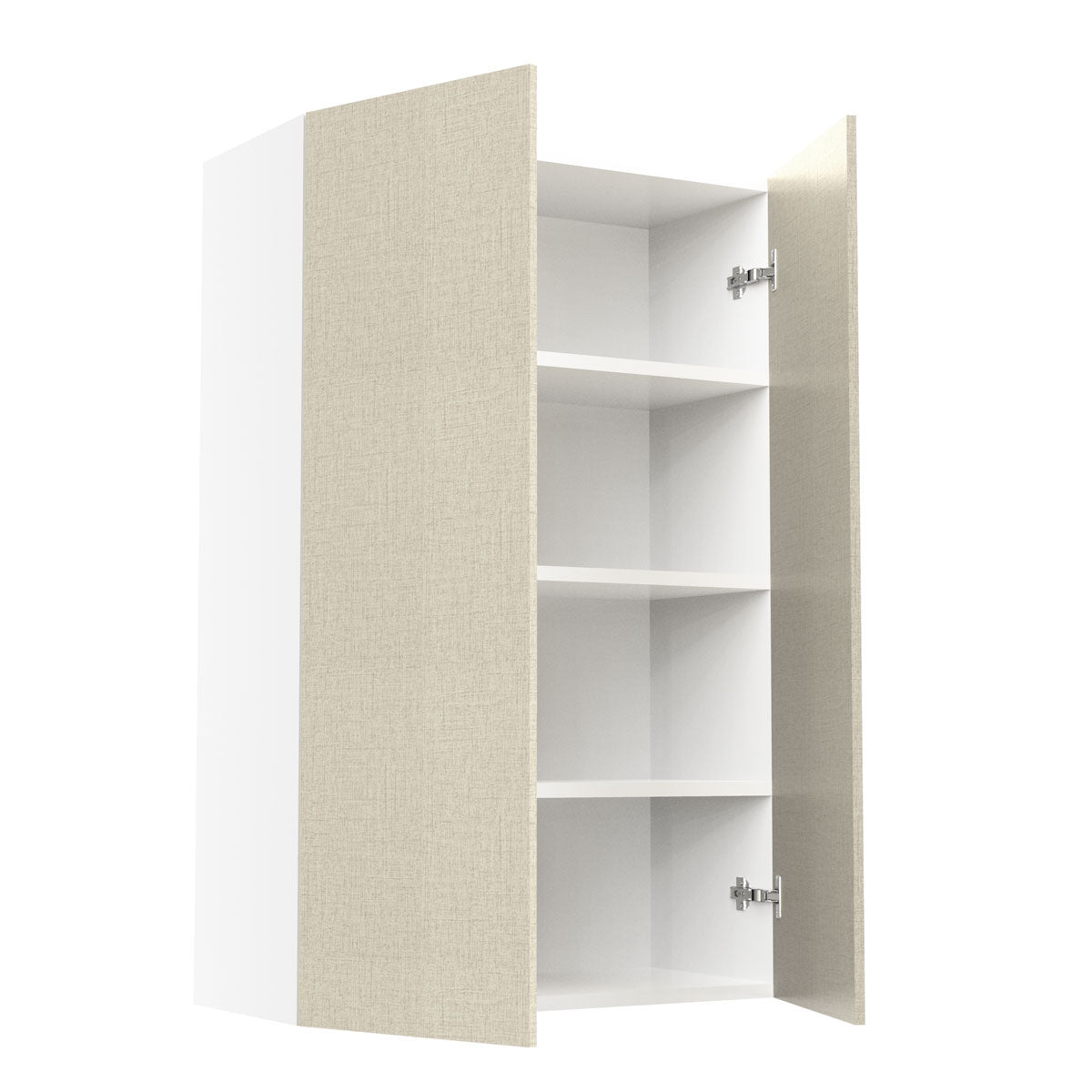 RTA - Fabric Grey - Double Door Wall Cabinets | 27"W x 42"H x 12"D