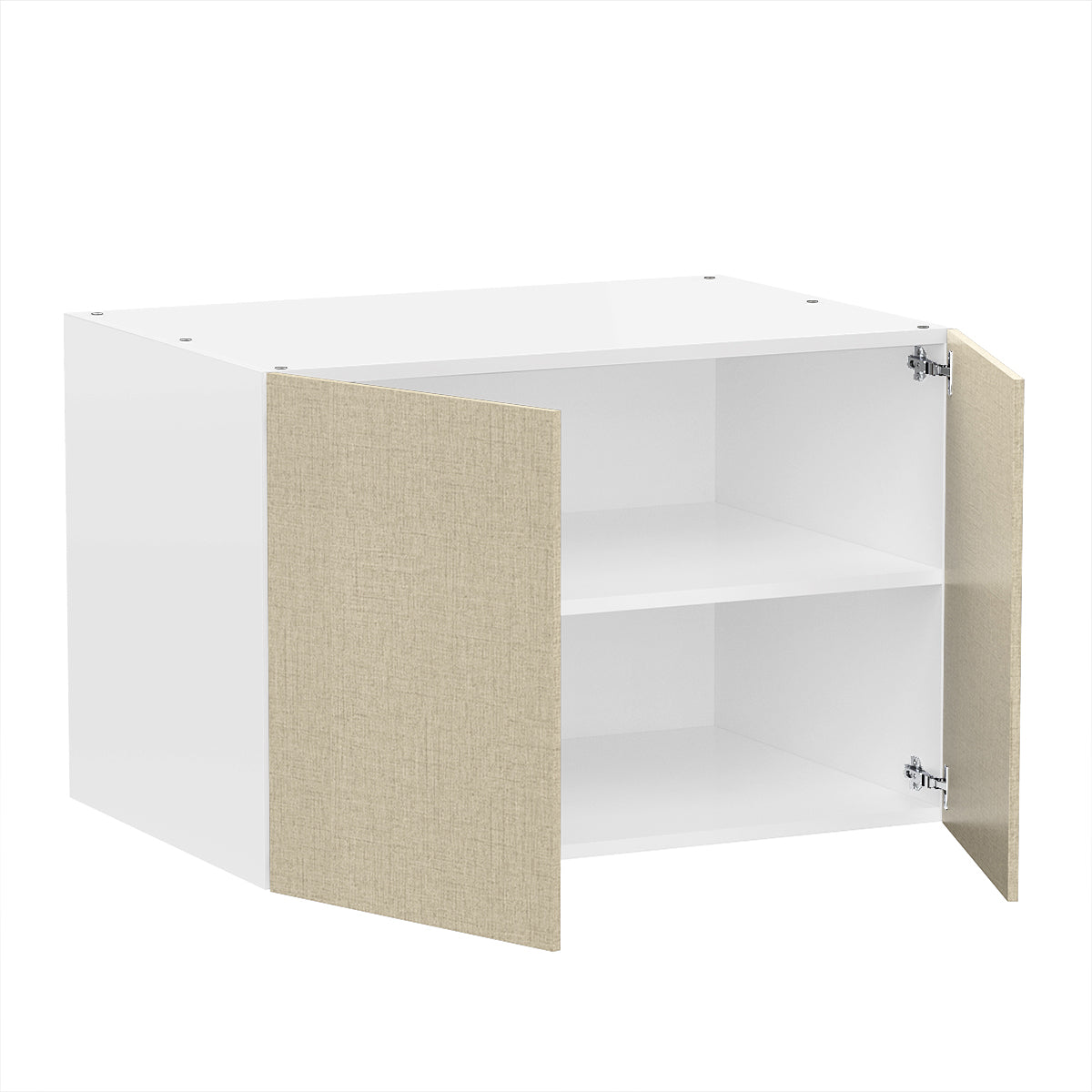RTA - Fabric Grey - Double Door Refrigerator Wall Cabinets | 33"W x 24"H x 24"D