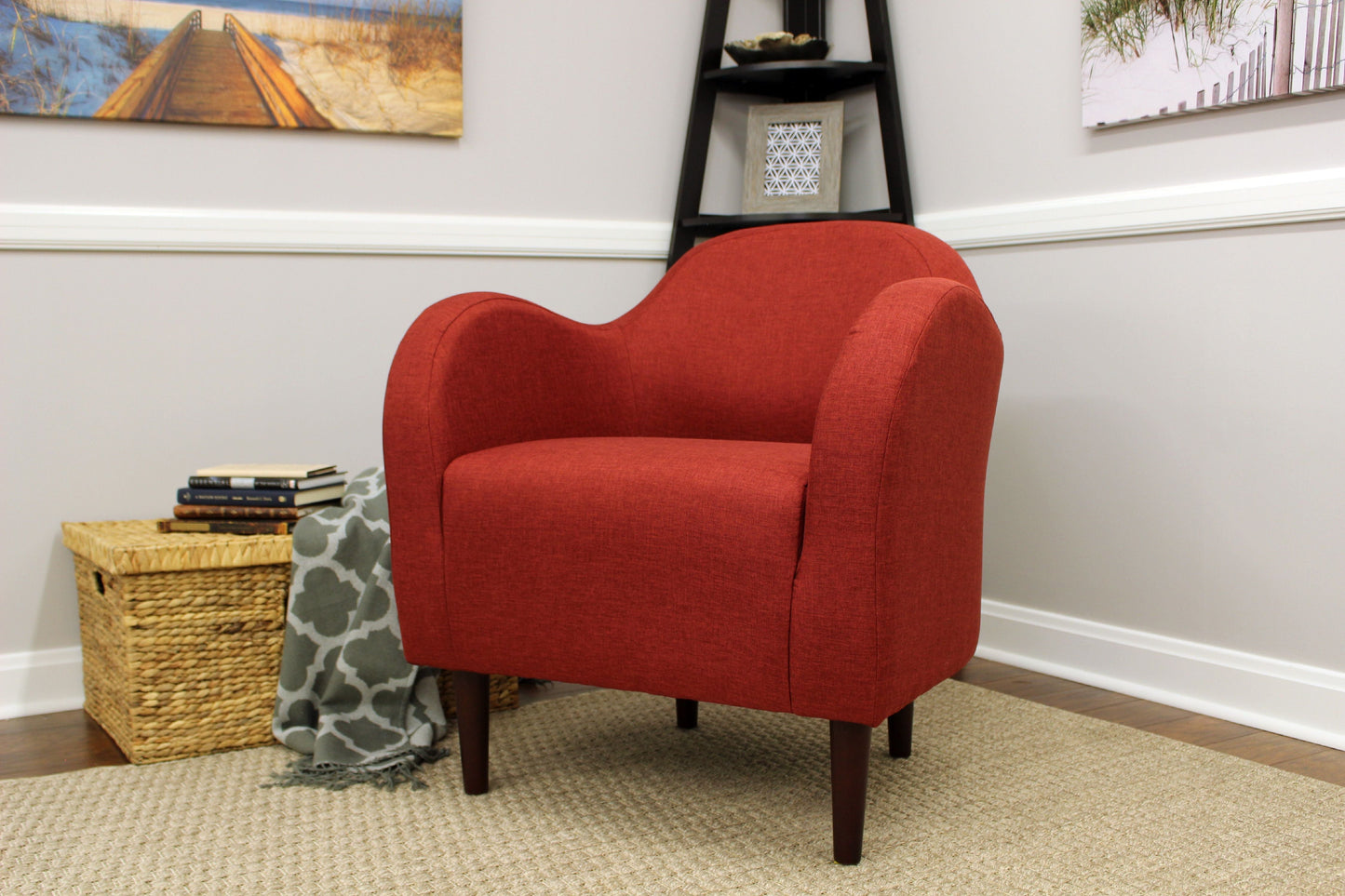 Fox Hill Julian Mid-Century Accent Chair, Multiple Colors
