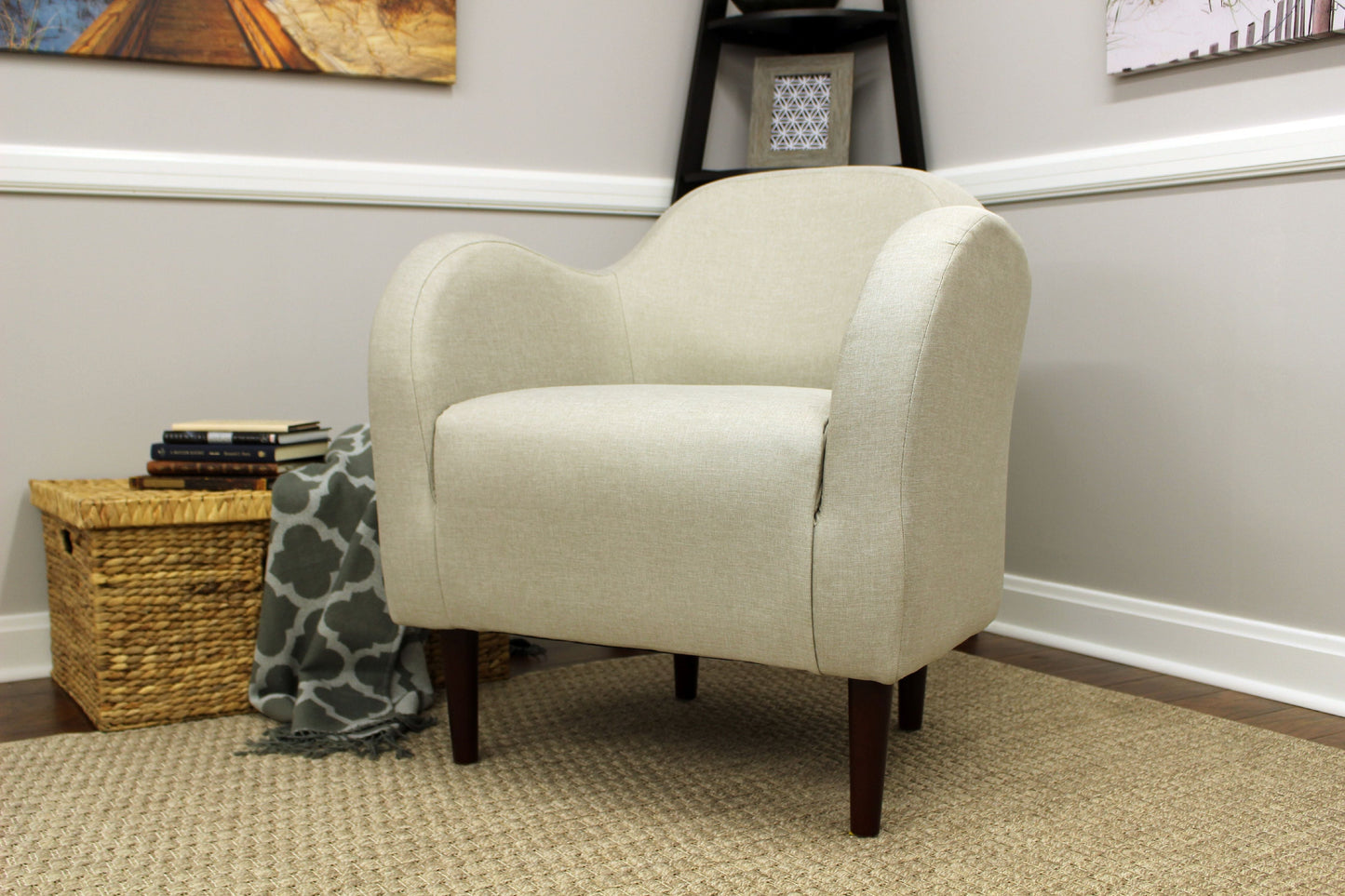 Fox Hill Julian Mid-Century Accent Chair, Multiple Colors