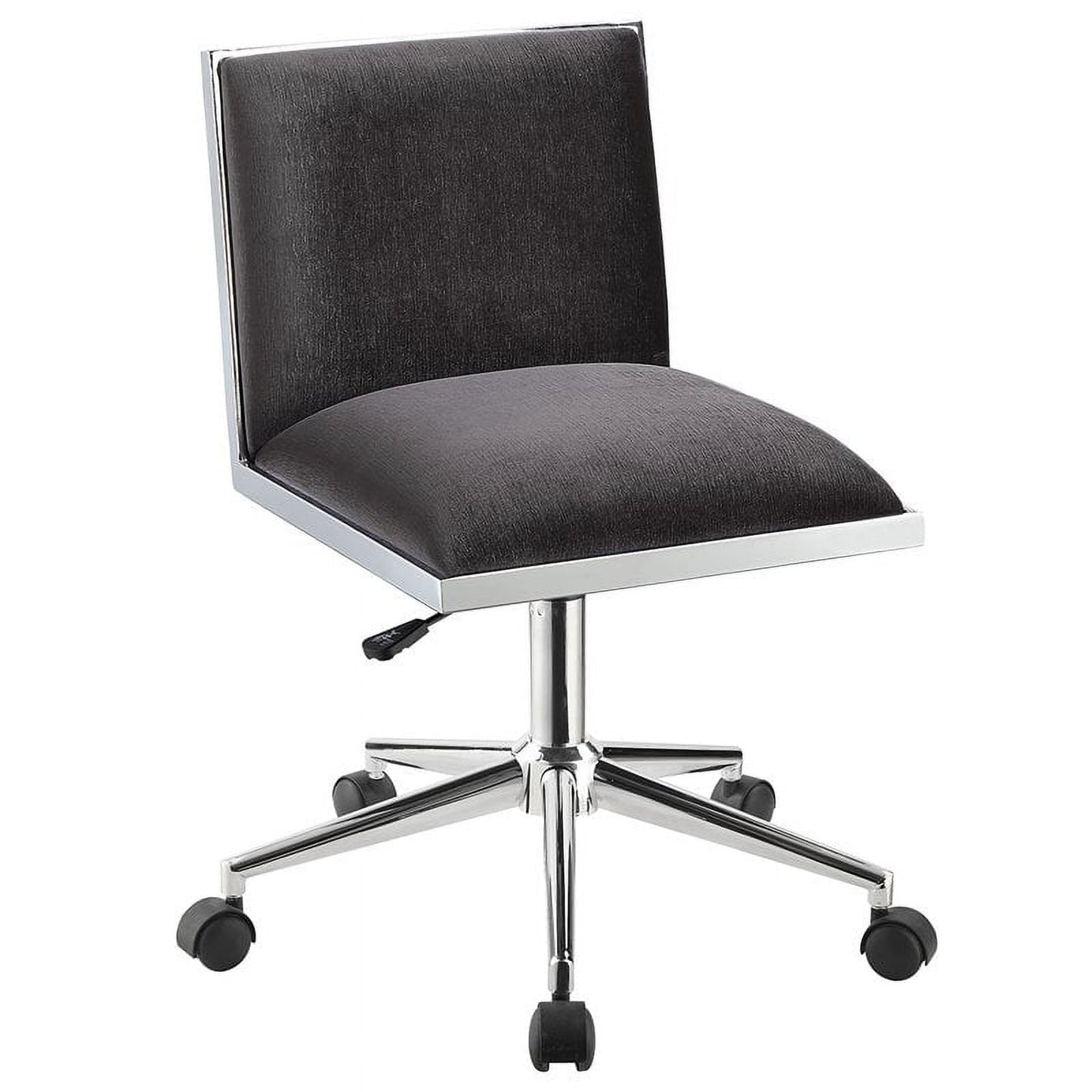 Furniture of America Bella Ergonomic Armless Office Chair in Gray