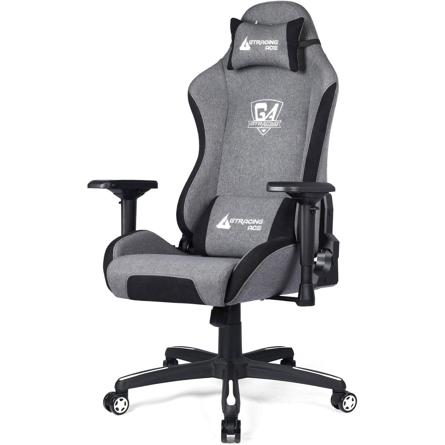 GTRACING Gaming Chair Office Chair Fabric Racing High Back Chair, Gray