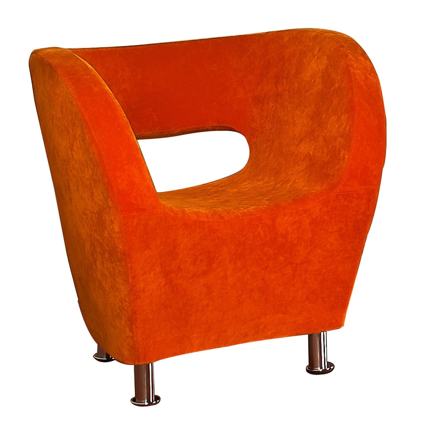Hailsburg Orange Microfiber Accent Chair