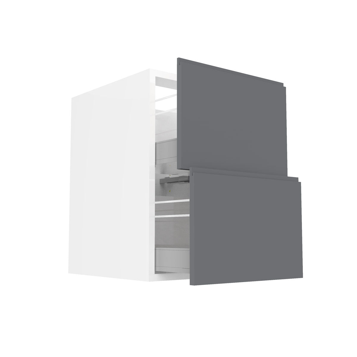 RTA - Lacquer Grey - Two Drawer Vanity Cabinets | 21"W x 30"H x 21"D