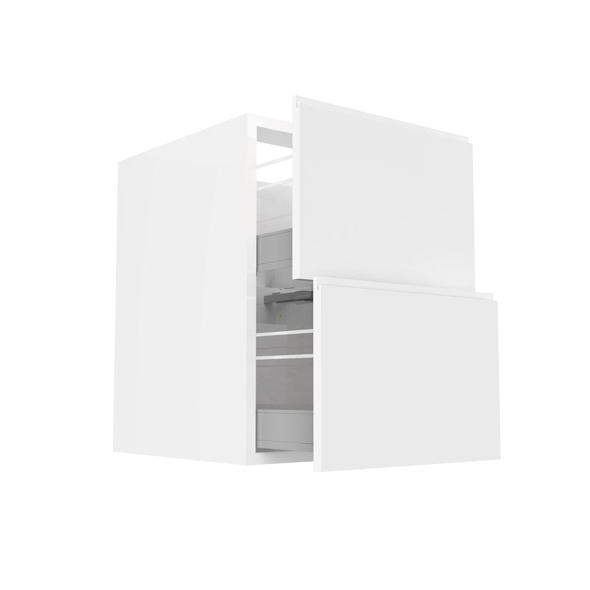Vanity Cabinet - RTA - Lacquer White - Two Drawer | 21"W x 34.5"H x 21"D