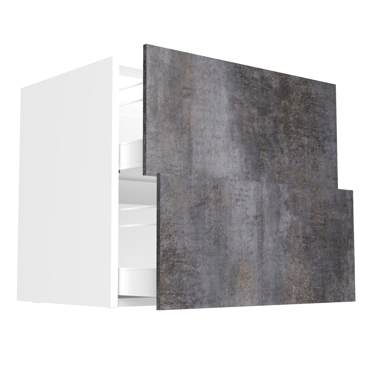 RTA - Rustic Grey - Two Drawer Base Cabinets | 33"W x 34.5"H x 24"D