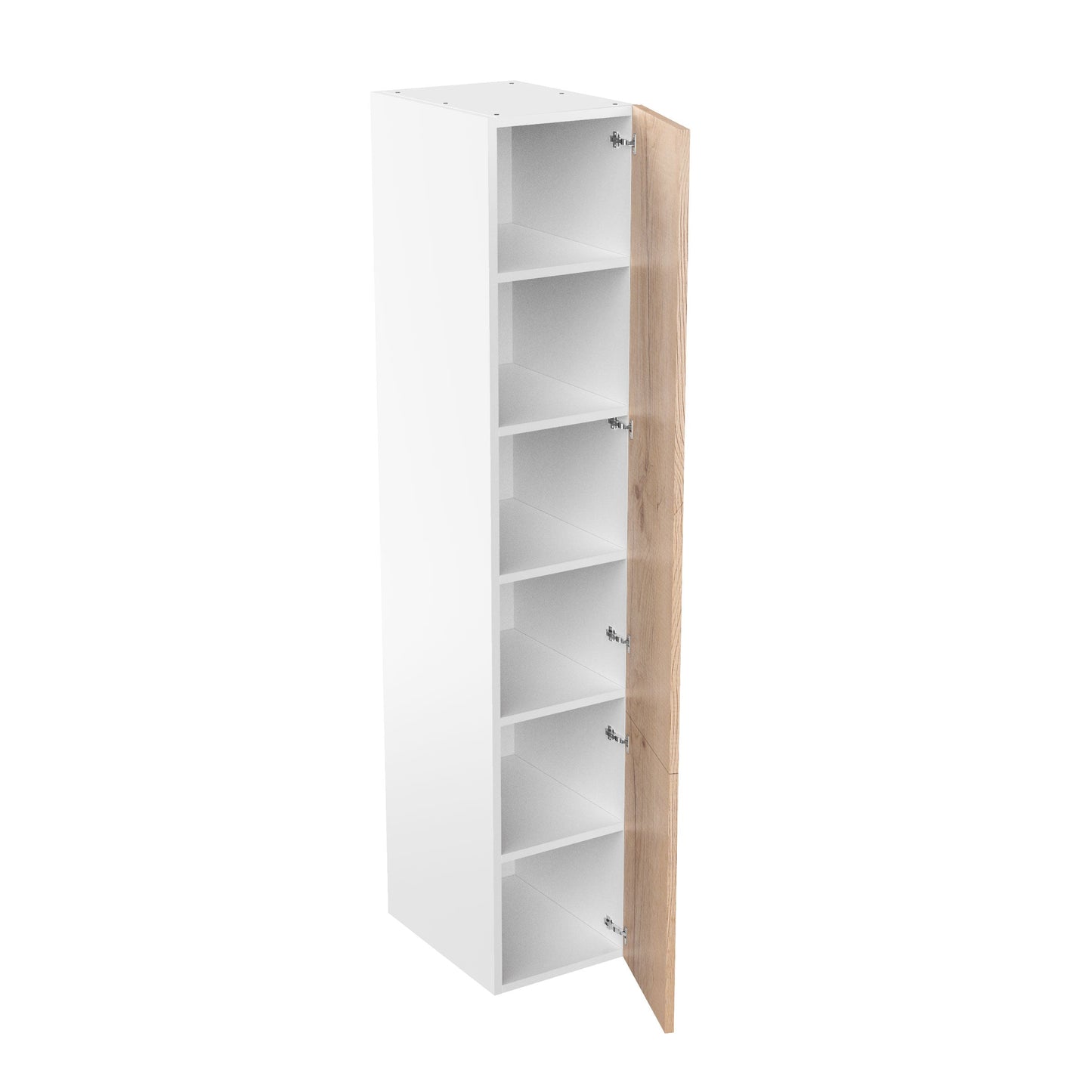 RTA - Rustic Oak - Single Door Tall Cabinets | 18"W x 96"H x 24"D