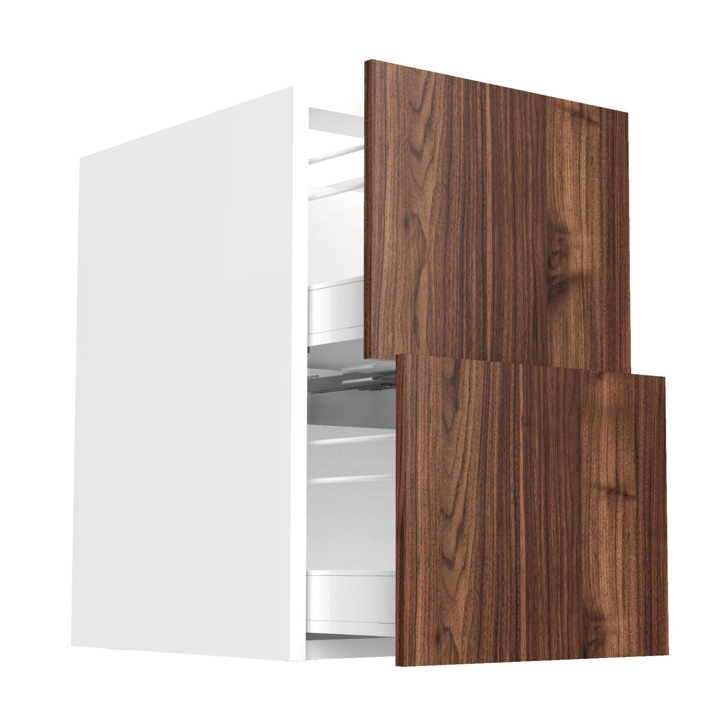 RTA - Walnut - Two Drawer Vanity Cabinets | 18"W x 34.5"H x 21"D
