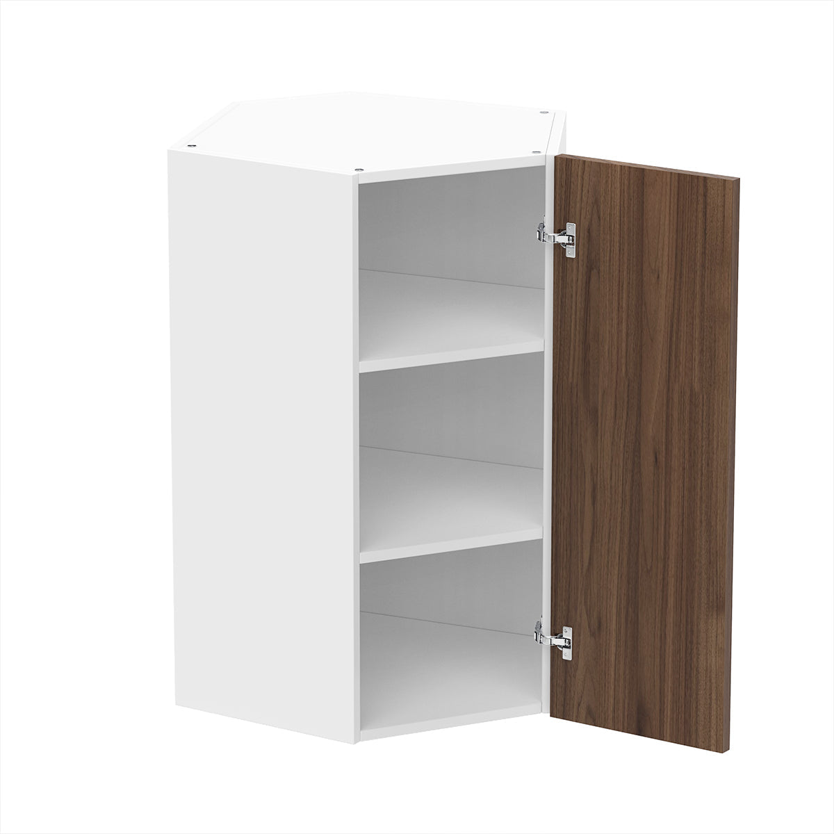 RTA - Walnut - Diagonal Wall Cabinets | 24"W x 36"H x 12"D