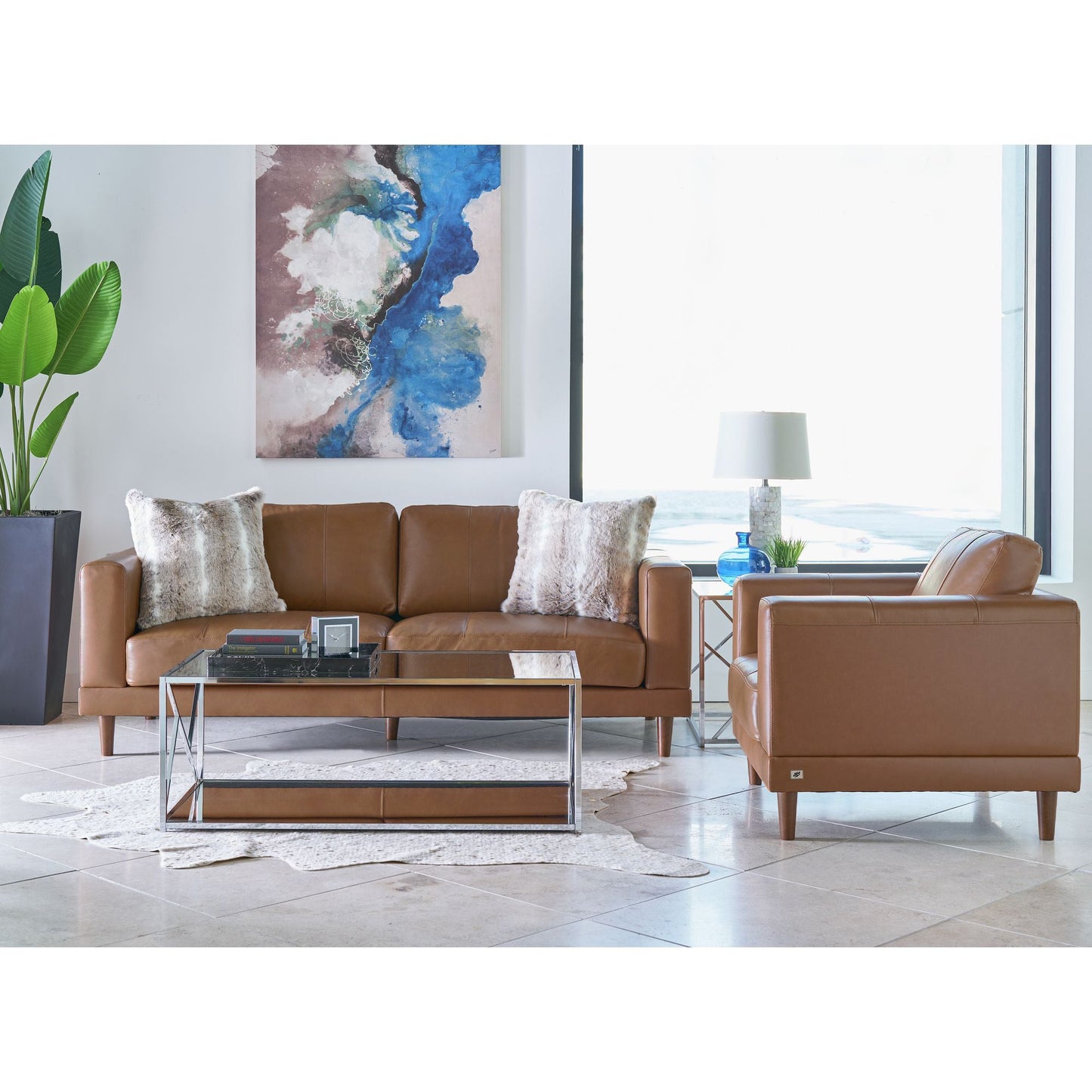 Hampton Chair in Fiero Chestnut (Top Grain/PVC)