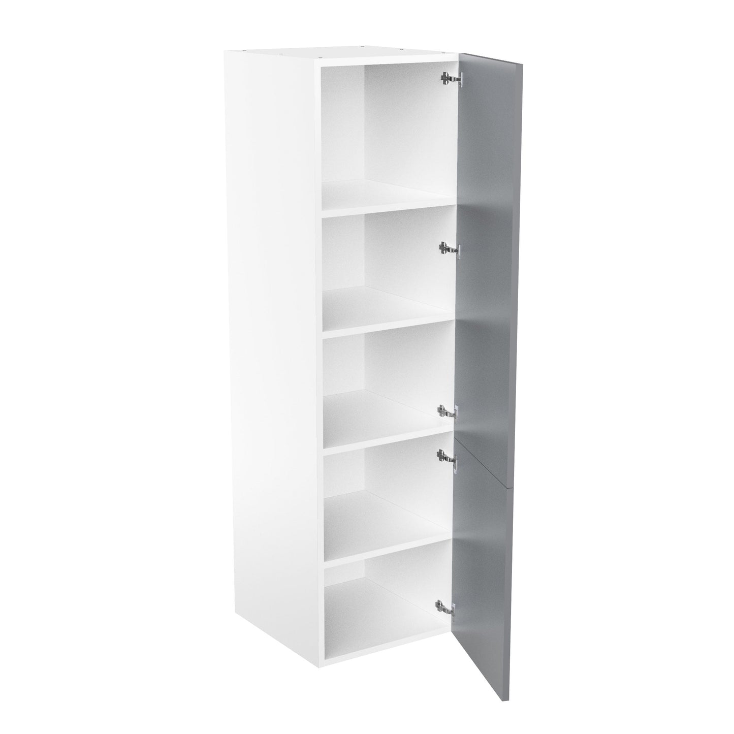 RTA - Grey Shaker - Single Door Tall Cabinets | 24"W x 84"H x 23.8"D