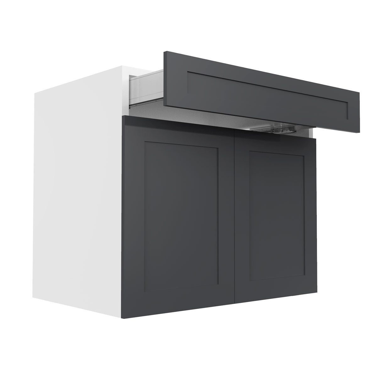 RTA - Grey Shaker - Double Door Vanity Cabinets | 36"W x 30"H x 21"D