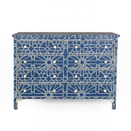 Sapphire Bone Inlay Moroccan Dresser
