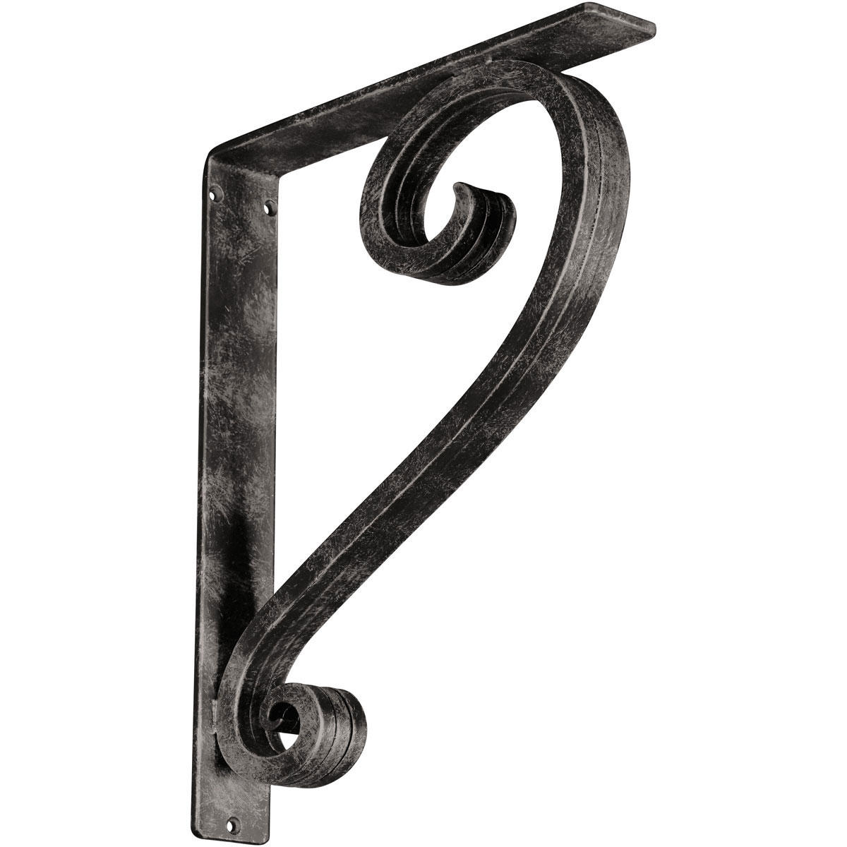 1 1/2"W X 10"D X 12"H Edwards Wrought Iron , (Single Center Brace), Antiqued Brass Furniture > Cabinets & Storage > Ironing Centers Ekena Millwork 2" W x 12" D x 15" H Antiqued Warm Silver