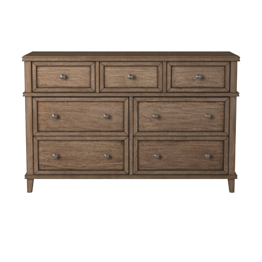 Skyline Decor Potter 7 Drawer Dresser, French Truffle