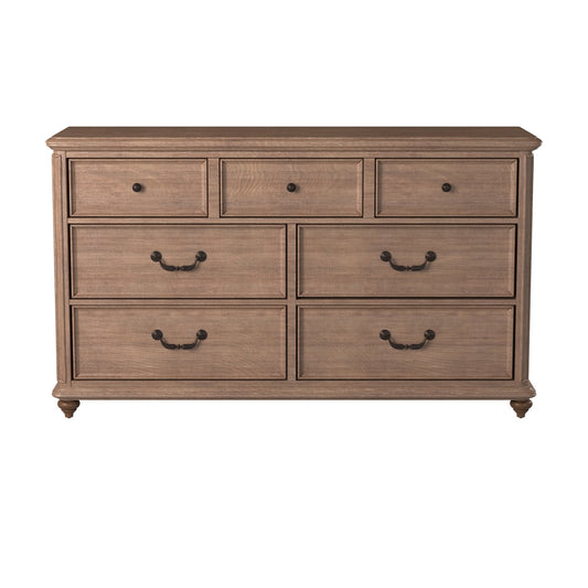 Skyline Decor Melbourne 7 Drawer Dresser, French Truffle