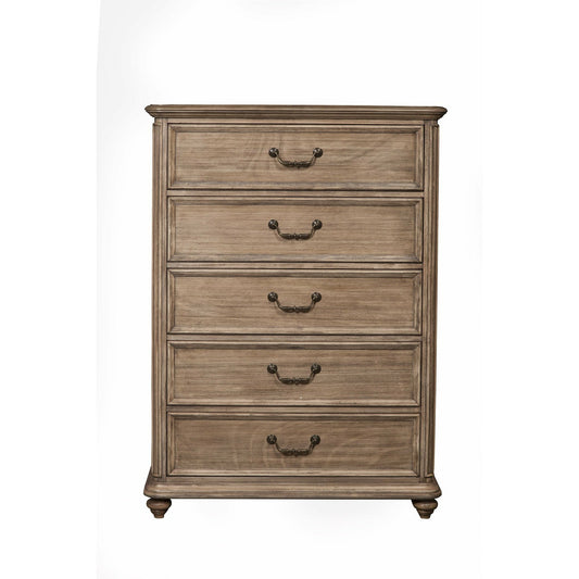 Skyline Decor Melbourne 5 Drawer Chest, French Truffle