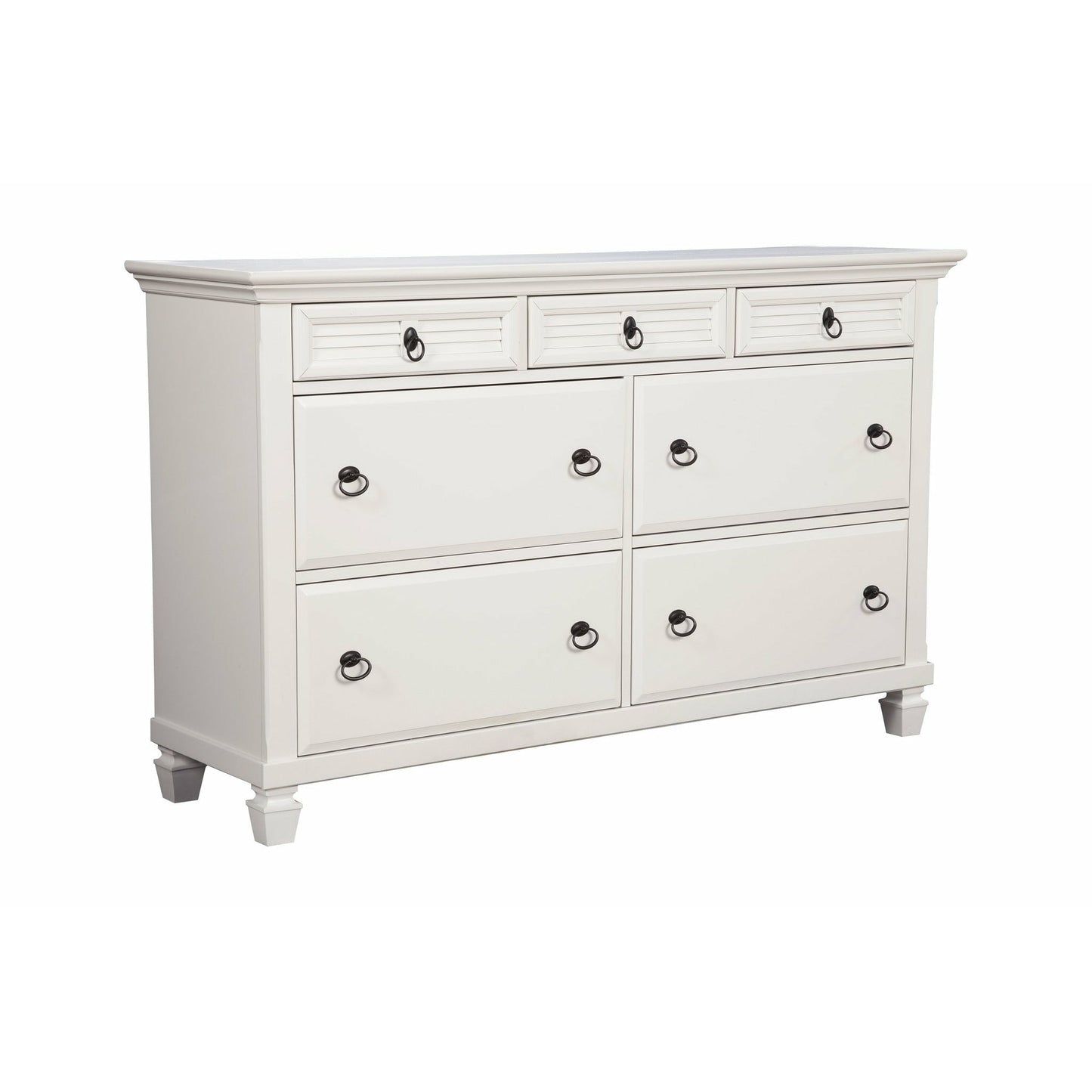 Skyline Decor Winchester 7 Drawer Dresser, White