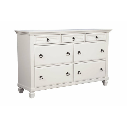 Skyline Decor Winchester 7 Drawer Dresser, White