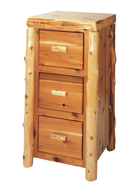 Fireside Lodge Cedar Three Drawer File Cabinet